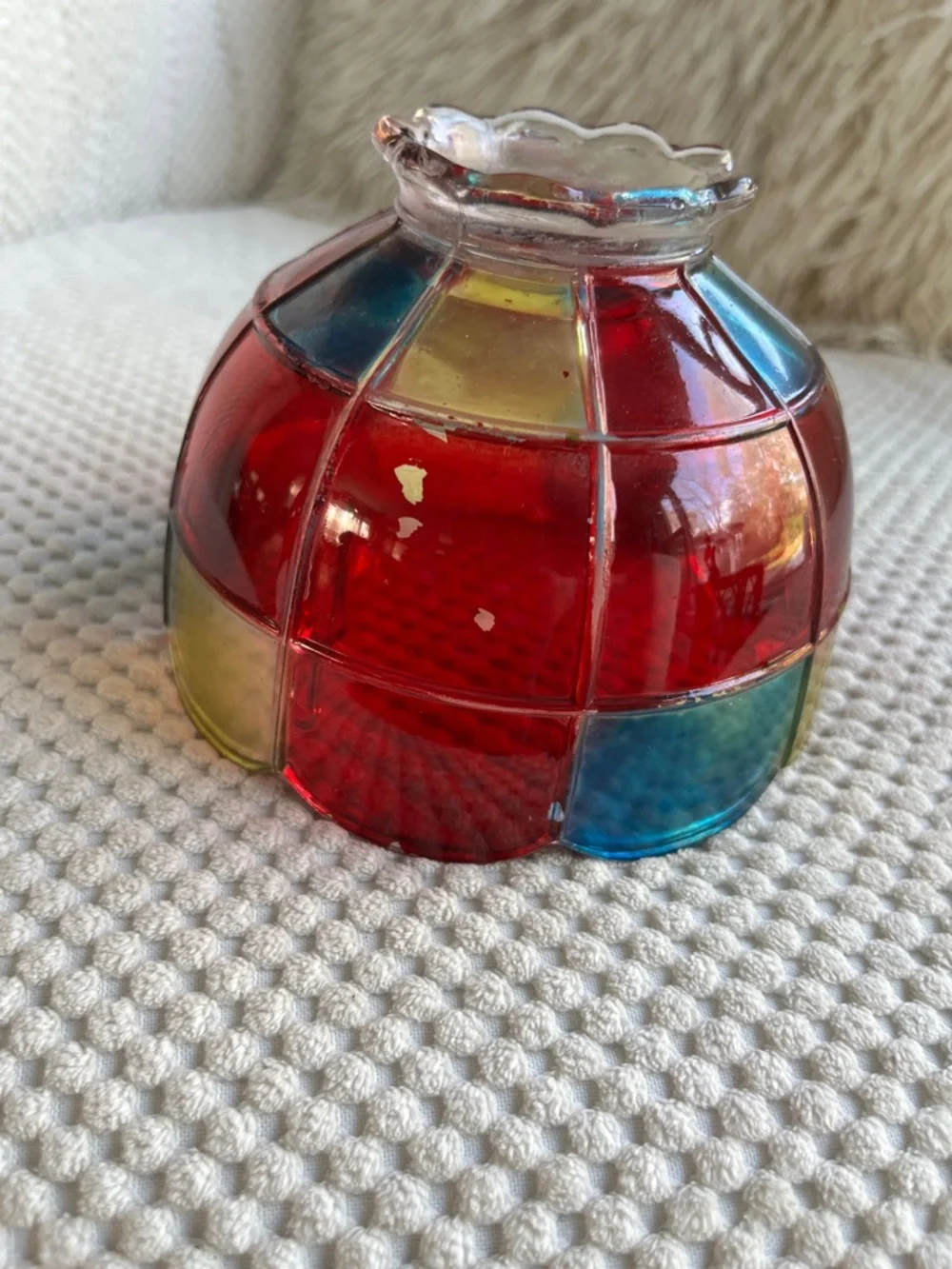 Vintage Westmoreland Glass Company - Multicolor Fairy Lamp Shade - Picture 4 of 7